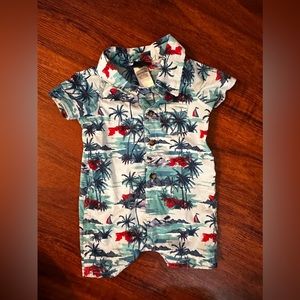Romper island tropical short sleeve Sz 6mo Little Rebels baby boy